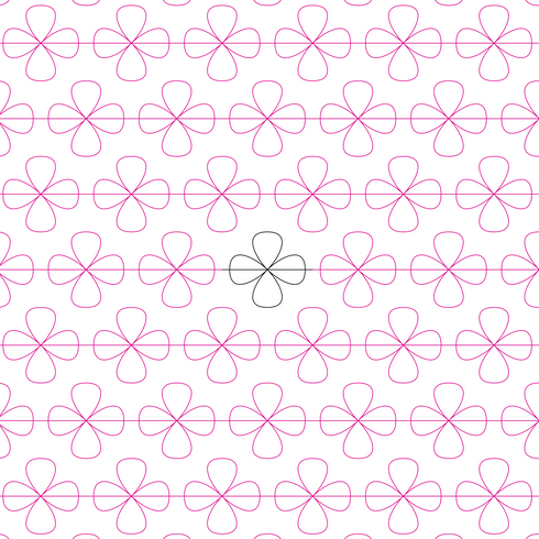 Retro Four-Petal Flower